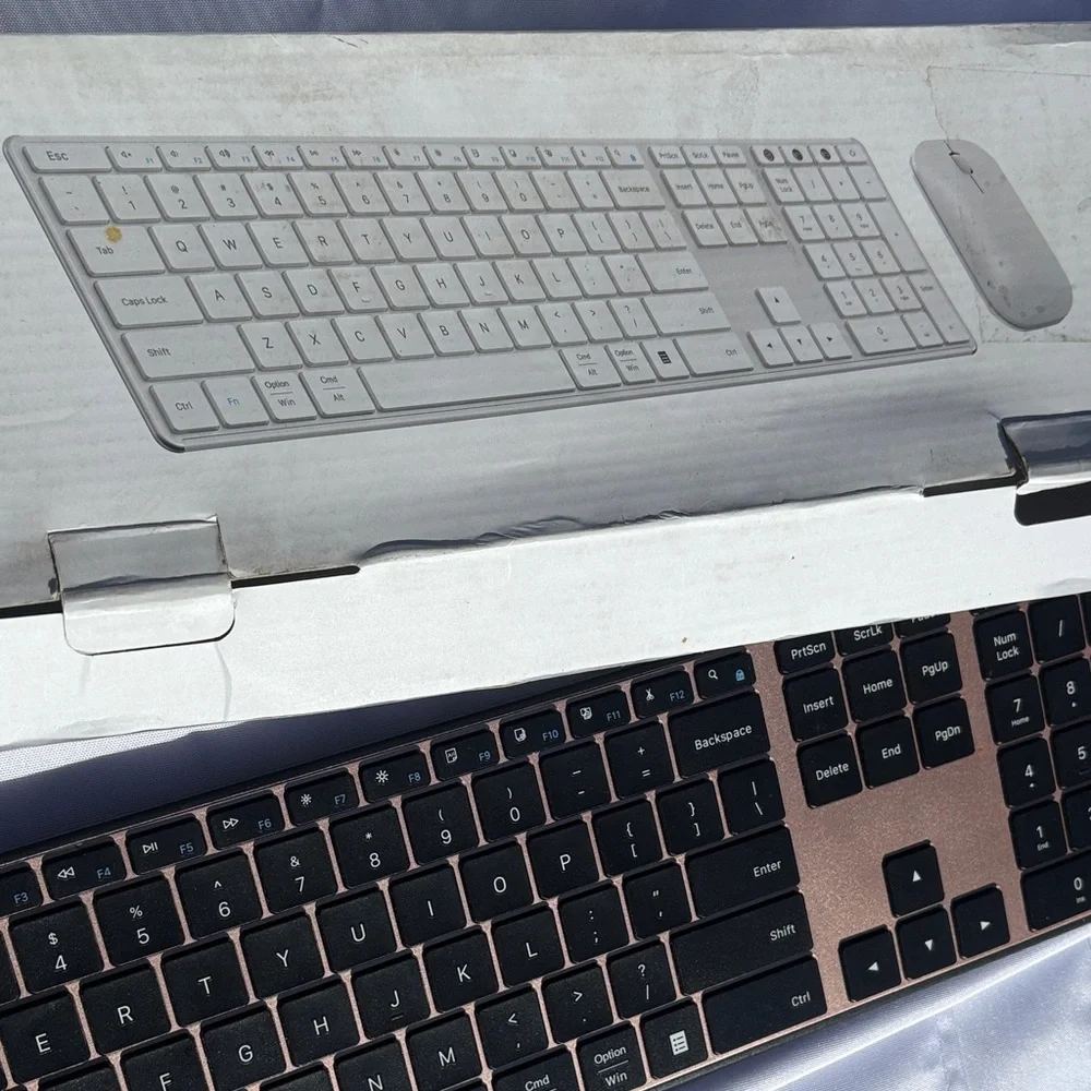 Wireless Keyboard and Mouse Set - Black and Bronze